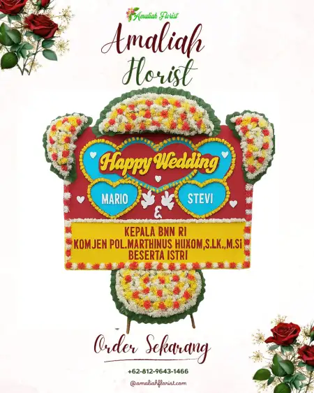 Papan Bunga Pernikahan Arisan Jaya
